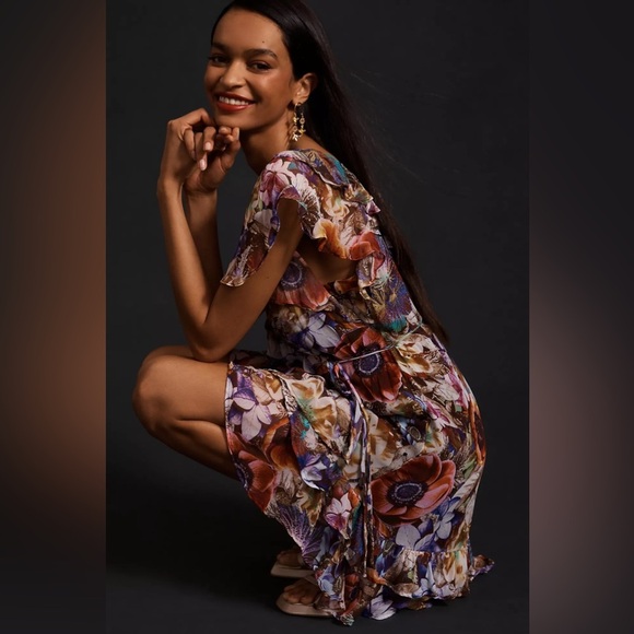 NWOT Anthropologie Ruffled Mini Wrap Dress
Size Small - Picture 4 of 11